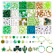 DIY Jewelry Making Kit, Including Glass & Polymer Clay & Acrylic & CCB Plastic Beads, Alloy Enamel Pendants, Mixed Color, 2~25.5x2~22x1~10mm, Hole: 0.5~2.5mm