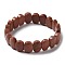 Synthetic Goldstone Beaded Stretch Bracelet, Gemstone Jewelry for Women, Oval, Inner Diameter: 2-1/8 inch(5.4~5.5cm)