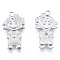 Non-Tarnish 304 Stainless Steel Pendants, Girl, Stainless Steel Color, 22x12x1.5mm, Hole: 1.6mm