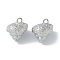 Brass Pendants, Cadmium Free & Nickel Free & Lead Free, Conch, Real Platinum Plated, 12.5x10x9mm, Hole: 1.4mm