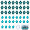 100Pcs 2 Sizes Dyed Synthetic Turquoise Beads Strands, Tortoise and 1Roll Stretchy Beading Elastic Thread, Turquoise, 18x14x8mm, Hole: 1mm