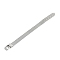 304 Stainless Steel Watch Band, Belt Shape, Stainless Steel Color, 212x14.5x5mm, Hole: 2.1mm