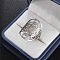 Irish Kate Knot 304 Stainless Steel Hollow Cuff Rings, for Women, Geometry, Silver, Inner Diameter: 16~19mm