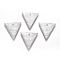 Tarnish Resistant 304 Stainless Steel Pendants, Laser Cut, Triangle, Stainless Steel Color, 13.5x13x0.4mm, Hole: 1.2mm