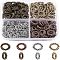 NBEADS About 400 Pcs Tibetan Style Alloy Spacer Beads, 4 Colors Large Hole Antique Metal Beads Flat Round Tibetan Pendants Set for Jewelry Making, 10x1.5mm, Hole: 4~5mm