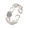 Non-Tarnish Hollow Heart 304 Stainless Steel Open Cuff Rings for Women, Stainless Steel Color, 5mm