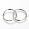 Tarnish Resistant 304 Stainless Steel Linking Rings, Stainless Steel Color, 25x2mm