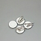 Miniature Ceramic Plate and Alloy Western Tableware, Doll House Miniature Toy Model, Platinum, 23x4mm