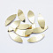 Brass Pendant, Long-Lasting Plated, Real 18K Gold Plated, Nickel Free, Horse Eye, 33x12.4x1mm, Hole: 1.5mm