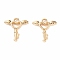 304 Stainless Steel Pendants, Key with Wings, Golden, 18x18x3mm, Hole: 2.5mm