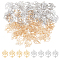 100Pcs 2 Metal Colors Rack Plating Brass Connector Charms, Etched Metal Embellishments, Long-Lasting Plated, Tree of Life Links, Platinum & Light Gold, 14.5x10.5x0.3mm, Hole: 1.2mm, 50pcs/metal color