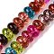 Baking Paint Transparent Glass Beads Strands, Imitation Quartz Crystal, Rondelle, Colorful, 10x6mm, Hole: 1.2mm, about 65pcs/strand, 14.96 inch(38cm)