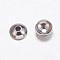 Tarnish Resistant 304 Stainless Steel Bead Caps, Apetalous, Stainless Steel Color, 6mm, Hole: 0.8mm