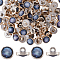 GORGECRAFT 80Pcs Resin Galaxy Electroplated PVC Base Sewing Shank Buttons 12.5mm Translucent Glass Sewing Half Eggshell Base Shank Button for Uniforms Suits Blazer Coat Jacket