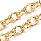 Aluminum Cable Chains, Oval Link Chains, Unwelded, Light Gold, 27.5x19.5x4.5mm