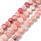 Natural Calcite Beads Strands, Dyed, Hexagon, Pink, 6.5x6x3.5mm, Hole: 1mm, about 64pcs/strand, 15.94 inch(40.5cm)