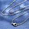 Tarnish Resistant 304 Stainless Steel Cable Chain Necklaces, with Lobster Claw Clasp, Stainless Steel Color, 17.7 inch(45cm), Jump Ring: 3x0.5mm