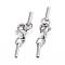 Tarnish Resistant 304 Stainless Steel Lobster Claw Clasps, with Cord Ends, Stainless Steel Color, Clasp: 9x6mm, Cord End: Inner diameter: 1.2mm