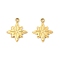304 Stainless Steel Charms, Star Charm, Real 18K Gold Plated, 11x9x1mm, Hole: 1mm