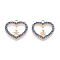 Rack Plating Alloy Pendants, with Rhinestone, Heart with Eiffel Tower, Light Sapphire, 17.5x18.5x1.5mm, Hole: 1.6mm