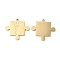 Ion Plating(IP) 316L Surgical Stainless Steel Pendants, Nickel Free, King Puzzle Piece Charm, Textured, Real 18K Gold Plated, 18.5x20.5x1.5mm, Hole: 1.4mm