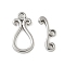 304 Stainless Steel Toggle Clasps, Teardrop, Stainless Steel Color, Ring: 19x10x2mm; Bar: 16.5x6.5x2mm