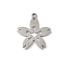 304 Stainless Steel Pendants, Flower Charm, Laser Cut, Anti-Tarnish, Stainless Steel Color, 20x18x1mm, Hole: 1.5mm