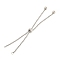 Non-Tarnish Adjustable 304 Stainless Steel Box Chain Slider Bracelet Making, Stainless Steel Color, 8-5/8 inch(22cm), Hole: 2.2mm