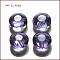 Imitation Austrian Crystal Beads, Grade AAA, K9 Glass, Faceted, Flat Round, Lilac, 8x4mm, Hole: 0.9~1mm