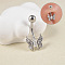 304 Stainless Steel Belly Rings, with Micro Pave Cubic Zirconia, Butterfly, Stainless Steel Color, Clear, Pin: 10x1.6mm