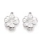304 Stainless Steel Flower Pendants, Non-Tarnish, Stainless Steel Color, 16x12x2mm, Hole: 1.2mm