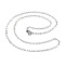 Non-Tarnish 304 Stainless Steel Necklaces, Curb Chain Necklaces, Stainless Steel Color, 17.72 inch(45cm)