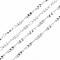 201 Stainless Steel Glasses Shape & Oval Link Chains, Soldered, Stainless Steel Color, 8.5x2.5x1.5mm, about 3.28 Feet(1m)/Strand