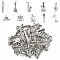 50Pcs 10 Styles Tibetan Style Alloy Pendants, Mixed Shapes, Antique Silver, 15~31x7~20x1.5~7mm, Hole: 1~2.5mm, 5pcs/style
