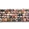 Natural Rhodonite Beads Strands, Faceted Cube, 2mm, Hole: 0.5mm, about 165pcs/strand, 14.96''(38cm)