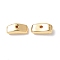 Brass Beads, Cadmium Free & Nickel Free & Lead Free, Rectangle, Real 18K Gold Plated, 8.5x4x3mm, Hole: 0.9mm
