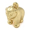 Rack Plating Brass Pendants, Long-Lasting Plated, Lead Free & Cadmium Free, Bear Charms, with Jump Ring, Real 18K Gold Plated, 10.5x13x7mm, Hole: 3mm