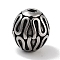 Retro 304 Stainless Steel Beads, Oval, Antique Silver, 10x9mm, Hole: 2mm