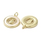 Латунные микропаве прозрачные подвески с фианитом KK-H466-06G-2