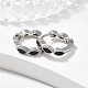 Серьги-кольца из латуни с микро-паве из фианита EJEW-K083-34P-A-4