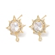 Латунные серьги-гвоздики из циркония KK-E107-09G-1