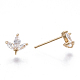 Серьги-гвоздики из латуни с микрокубическим цирконием KK-N231-03-NF-2