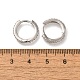 Серьги-кольца из латуни с микропаве из кубического циркония EJEW-H143-15P-01-5