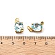 Овальные латунные микро проложить Цирконом подвески KK-L237-020G-06-2