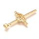 Латунные микропаве прозрачные подвески с фианитом ZIRC-O038-10G-3