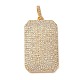 Латунные микро проложить кубического циркония подвески KK-U076-03G-01-1