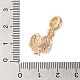 Подвеска из сплава с кристаллами и стразами в европейском стиле PALLOY-S189-36G-3