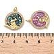 Латунные микропаве прозрачные подвески с фианитом KK-S048-04G-3