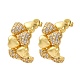 Серьги-гвоздики из циркония EJEW-D322-07G-02-4