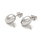 Овальные латунные серьги KK-M270-25P-1